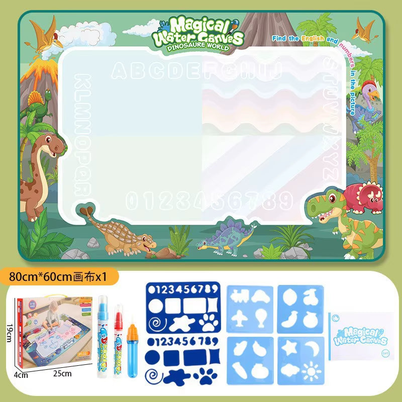 100X80Cm Magic Water Drawing Mat with Reusable Magic Pens Montessori Painting Board for Doodling Educational Toys and Gifts