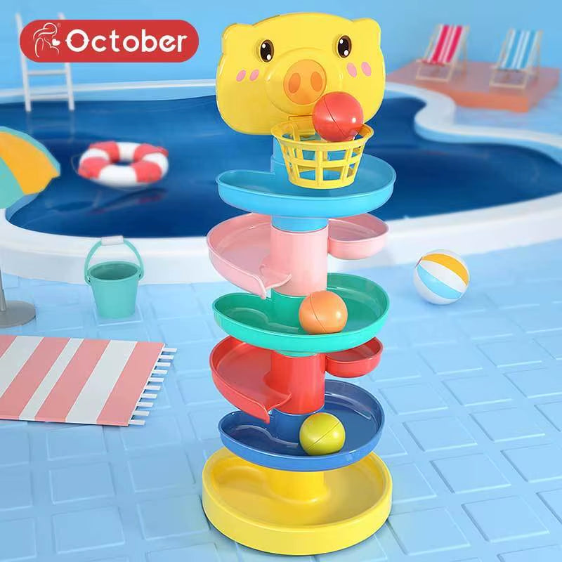 Baby Toy Ball Drop Toys for Toddler 1-3Y Rolling Ball Pile Tower Montessori Educational Stacking Games for Babies Sensory Toys