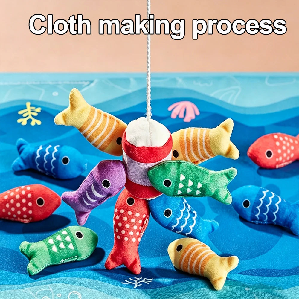 Children'S Fishing Toys Montessori Fabric Craft Fishing Games Baby Education Early Education Toys Children'S Birthday Gifts
