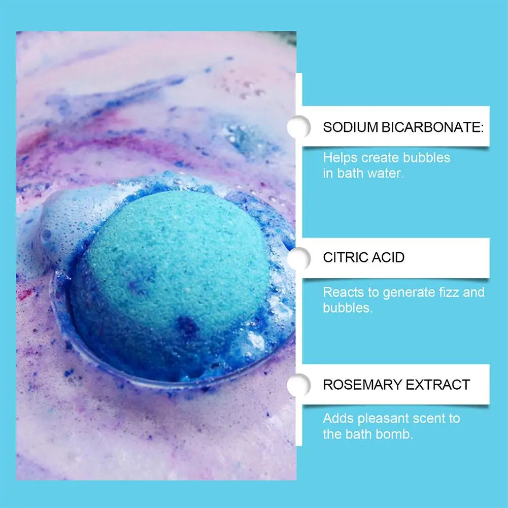 6PCS Kids Bath Bombs Children'S Bath Toys Colorful Mega Bubbles Surprise Ocean Toys Gift Set Skin Friendly Bathing Kit for Kids