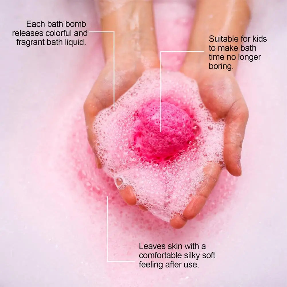 6PCS Kids Bath Bombs Children'S Bath Toys Colorful Mega Bubbles Surprise Ocean Toys Gift Set Skin Friendly Bathing Kit for Kids