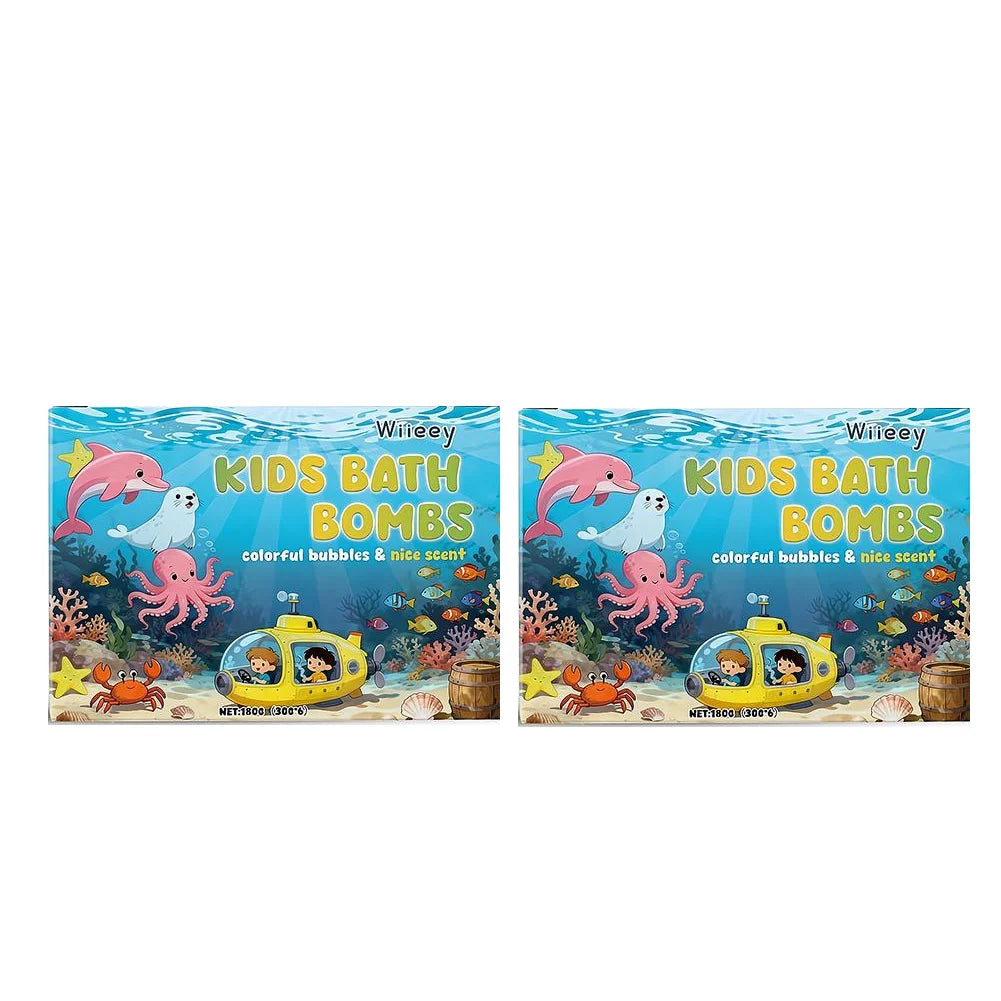 6PCS Kids Bath Bombs Children'S Bath Toys Colorful Mega Bubbles Surprise Ocean Toys Gift Set Skin Friendly Bathing Kit for Kids