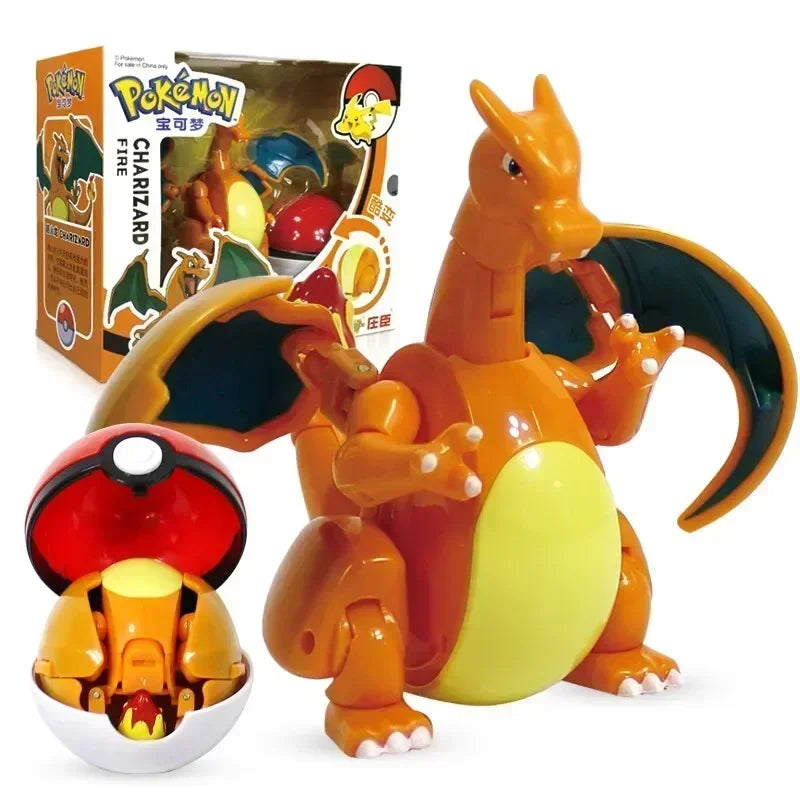 Pokemon Ball Deform Mewtwo Figure Pokeball Action Figurine Pikachu Charizard Gengar Blastoise Greninja Eevee Poke Child Toy Set