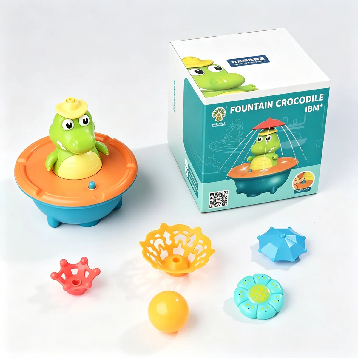 Baby Bath Toys, Perfect for Bathtub Fun & Pool Sprays - 6 Pcs Water Jet Style, Cute Crocodile Shape, Infant Ideal Holiday Gift
