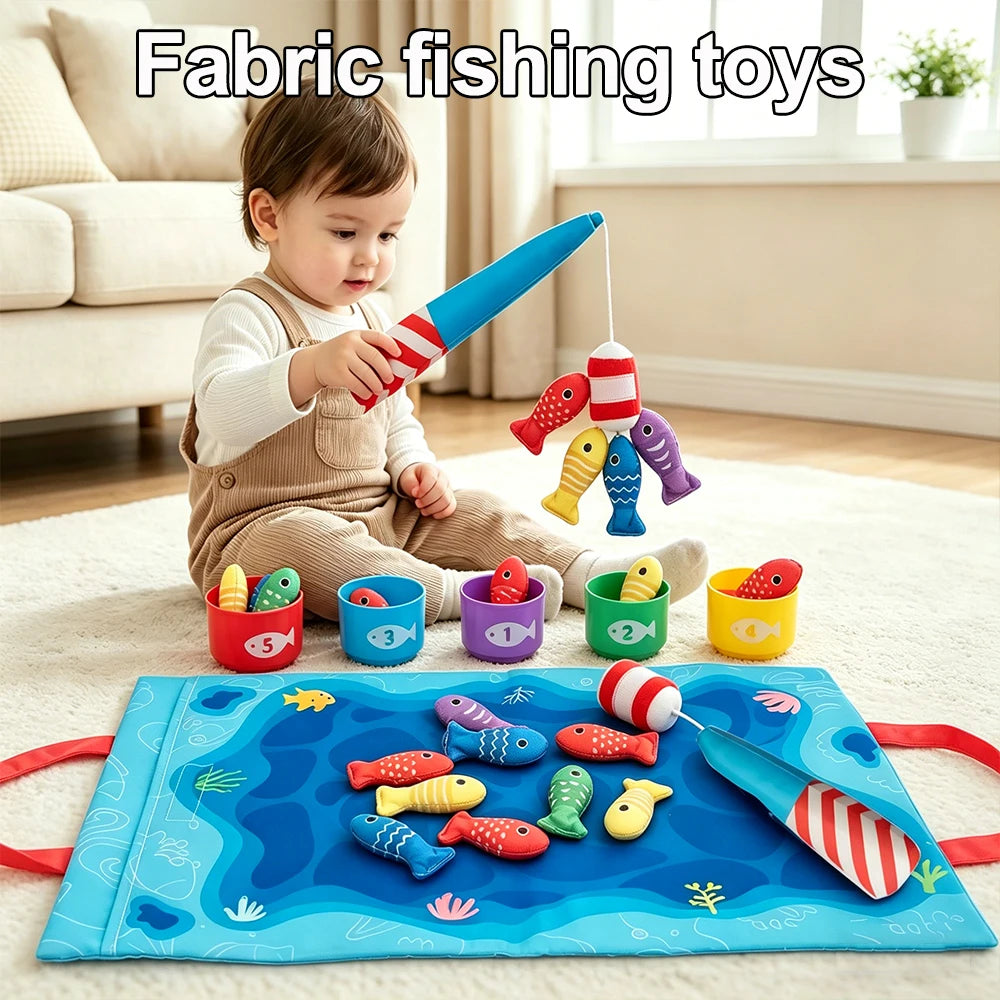 Children'S Fishing Toys Montessori Fabric Craft Fishing Games Baby Education Early Education Toys Children'S Birthday Gifts