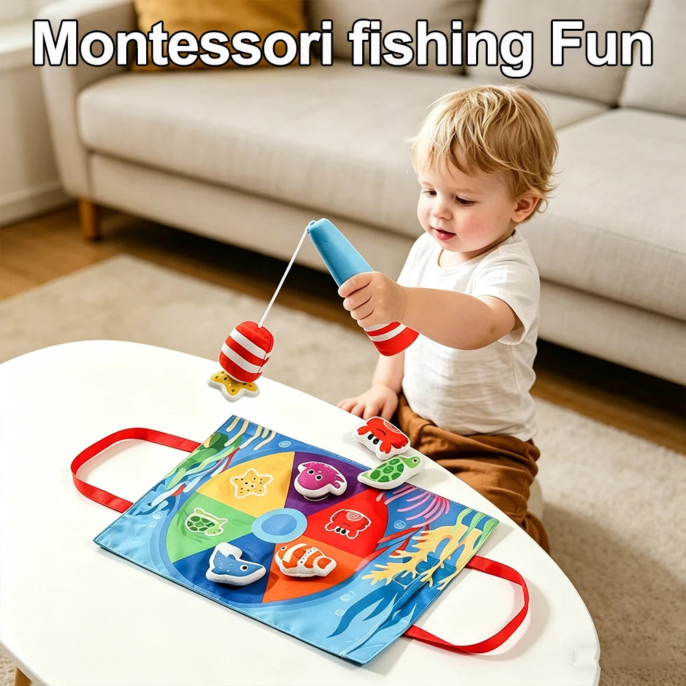 Children'S Fishing Toys Montessori Fabric Craft Fishing Games Baby Education Early Education Toys Children'S Birthday Gifts