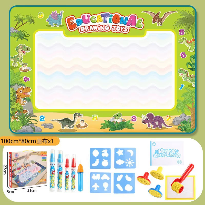 100X80Cm Magic Water Drawing Mat with Reusable Magic Pens Montessori Painting Board for Doodling Educational Toys and Gifts
