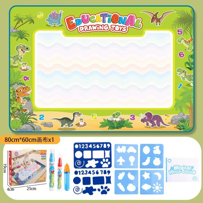 100X80Cm Magic Water Drawing Mat with Reusable Magic Pens Montessori Painting Board for Doodling Educational Toys and Gifts