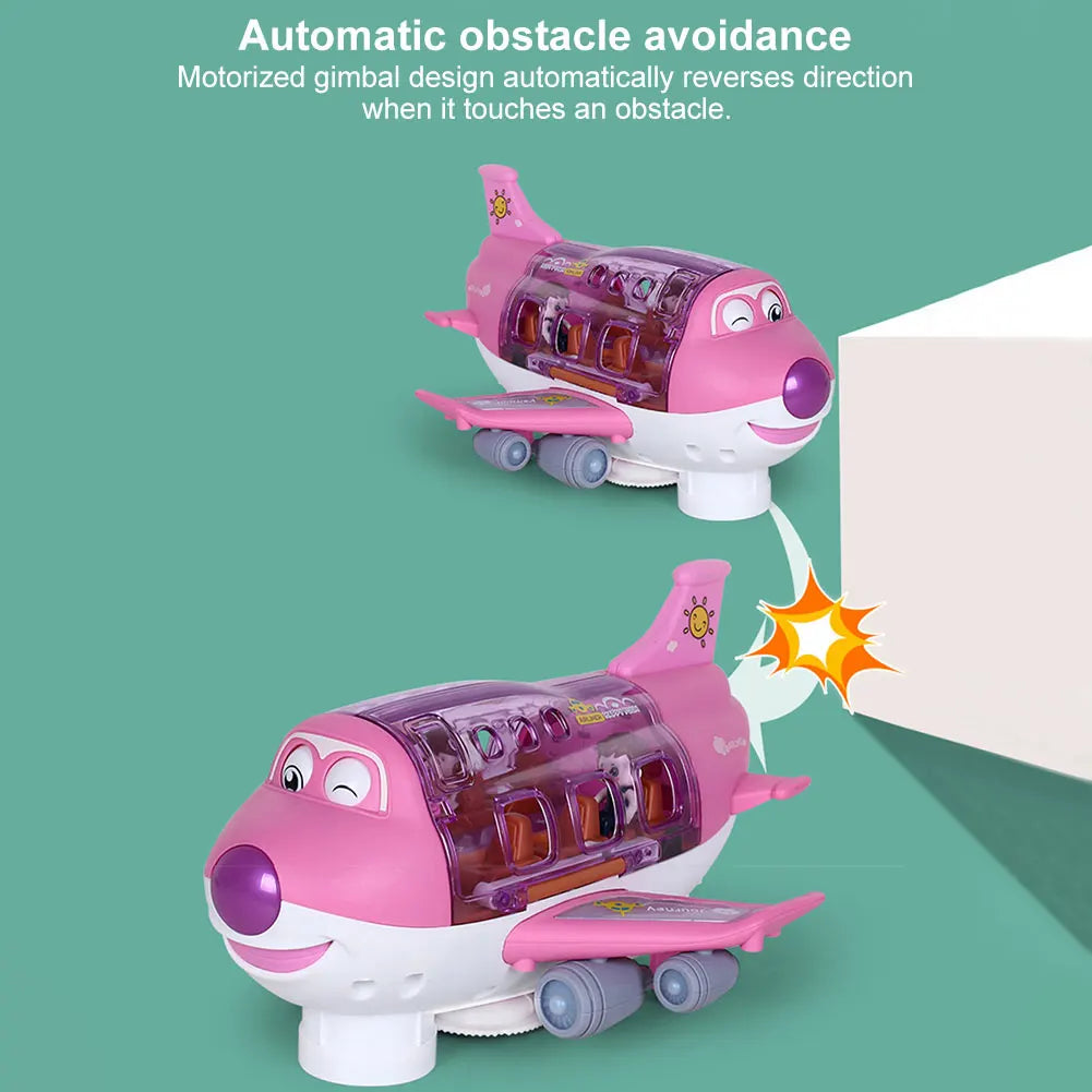 Kids Toys Electric Plane Aircraft Toys Car Airplane Model Music Simulation Boy Children Traffic Toy Christmas Gifts for Girls